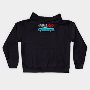 Chevy 454 SS Pickup Truck (Windsor Blue) Kids Hoodie